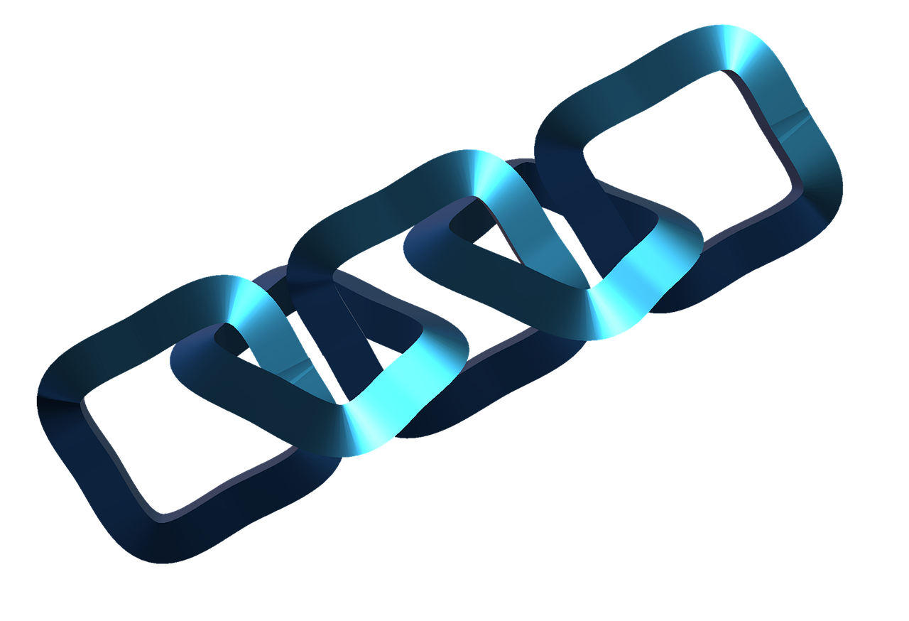 blue, chain, links