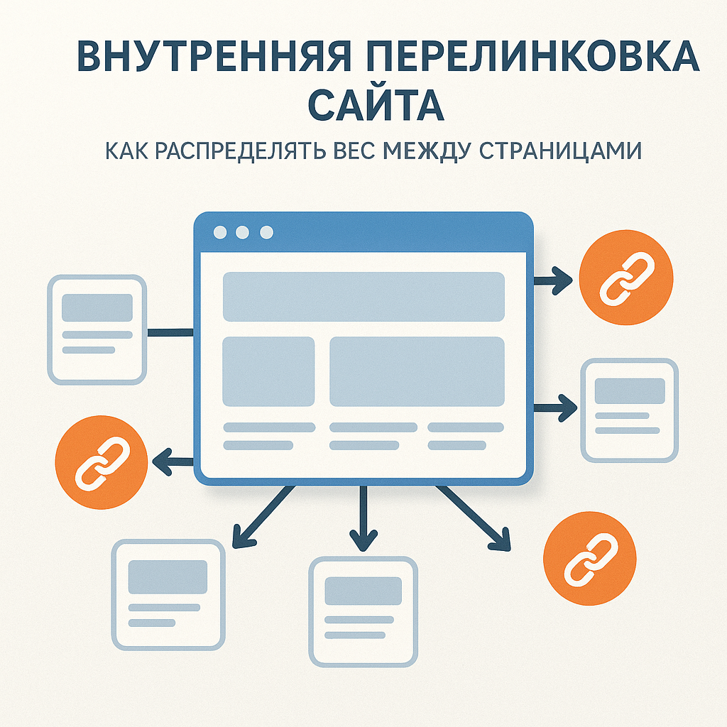 Внутренняя перелинковка Типы внутренних ссылок и где их размещать: меню, хлебные крошки, контентные блоки, футер, перелинковка на сайте