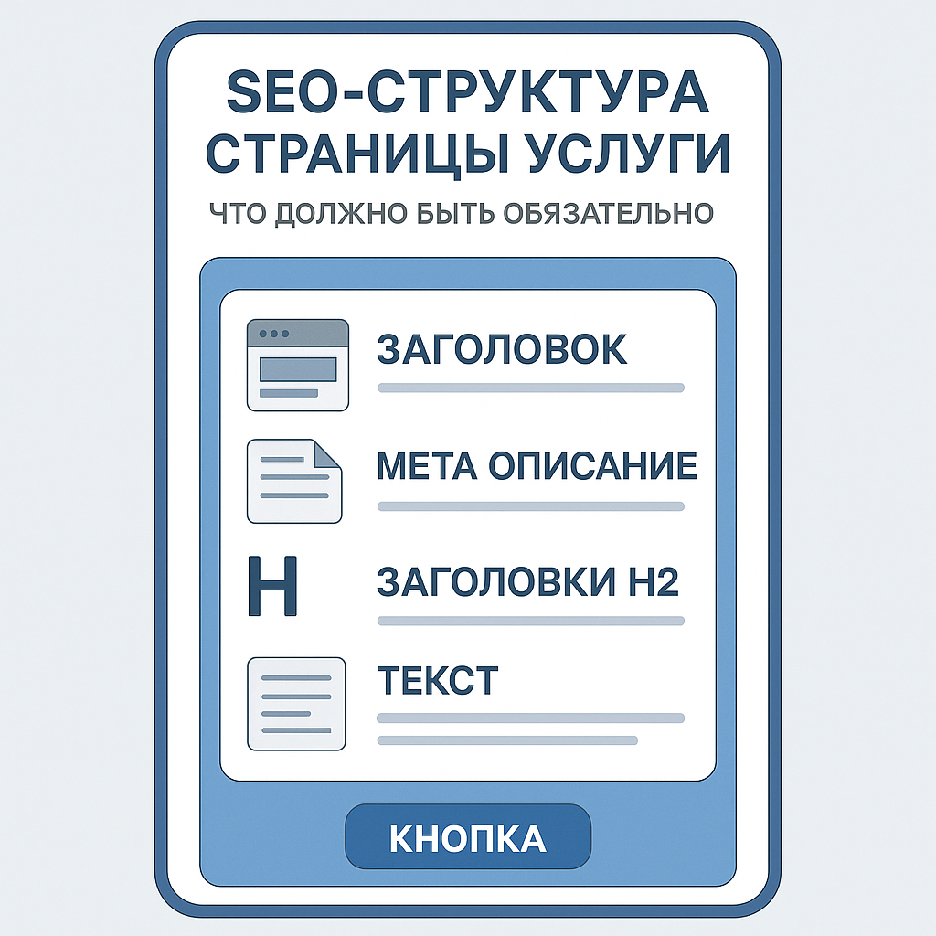 SEO-Struktur der Serviceseite SEO-Struktur der Serviceseite