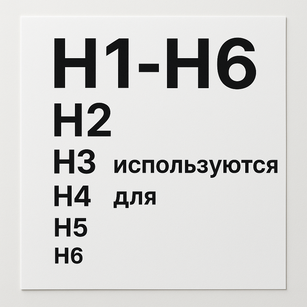 Теги h1–h6 используются для