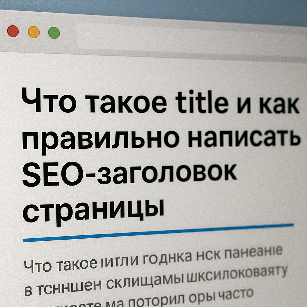 Как правильно написать SEO-заголовок страницы (Title): правила, длина, структура и ошибки