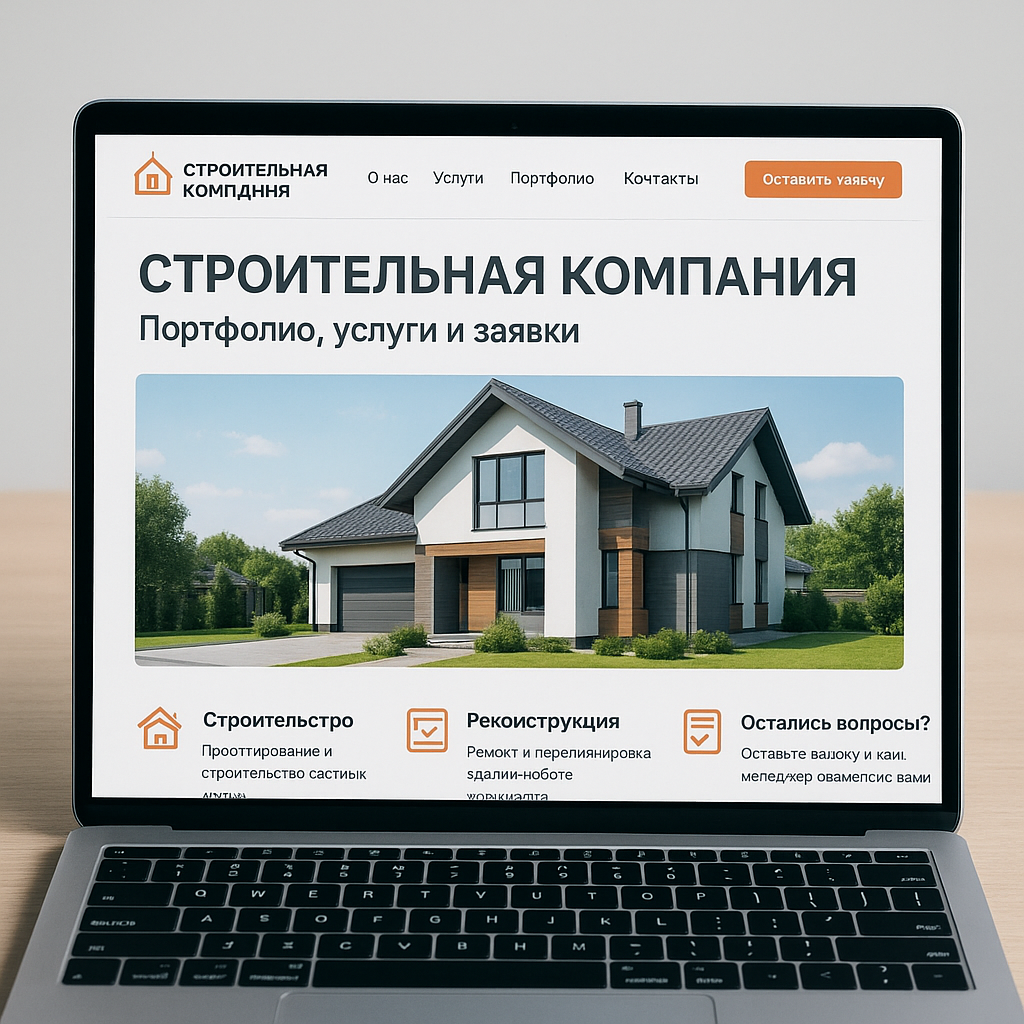 Как мыслить «трафик, который конвертирует»: чек-лист задач сайта — Сайт для строительной компании: портфолио, услуги и заявки