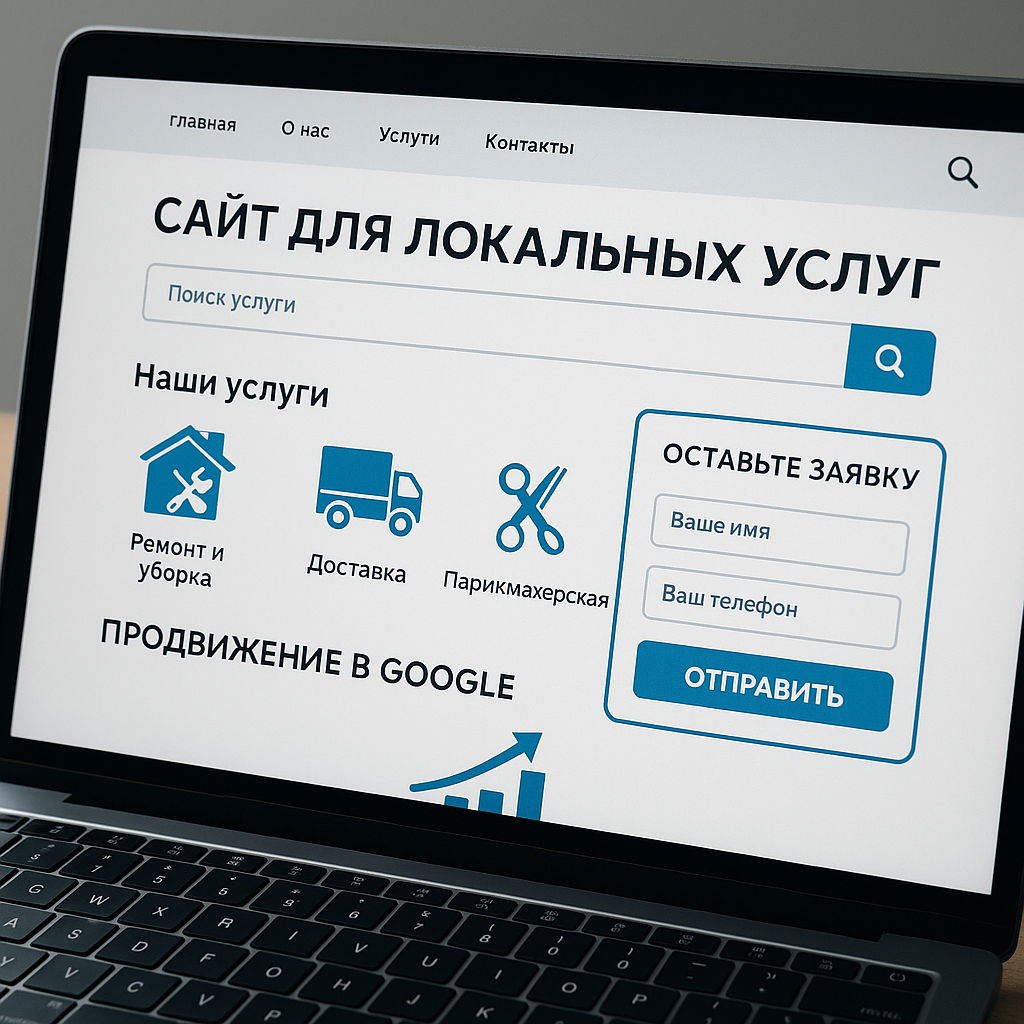 Сайт для локальных услуг Кому подходит такой формат: электрик, автосервис, клининг, грузоперевозки, стройка и ремонт