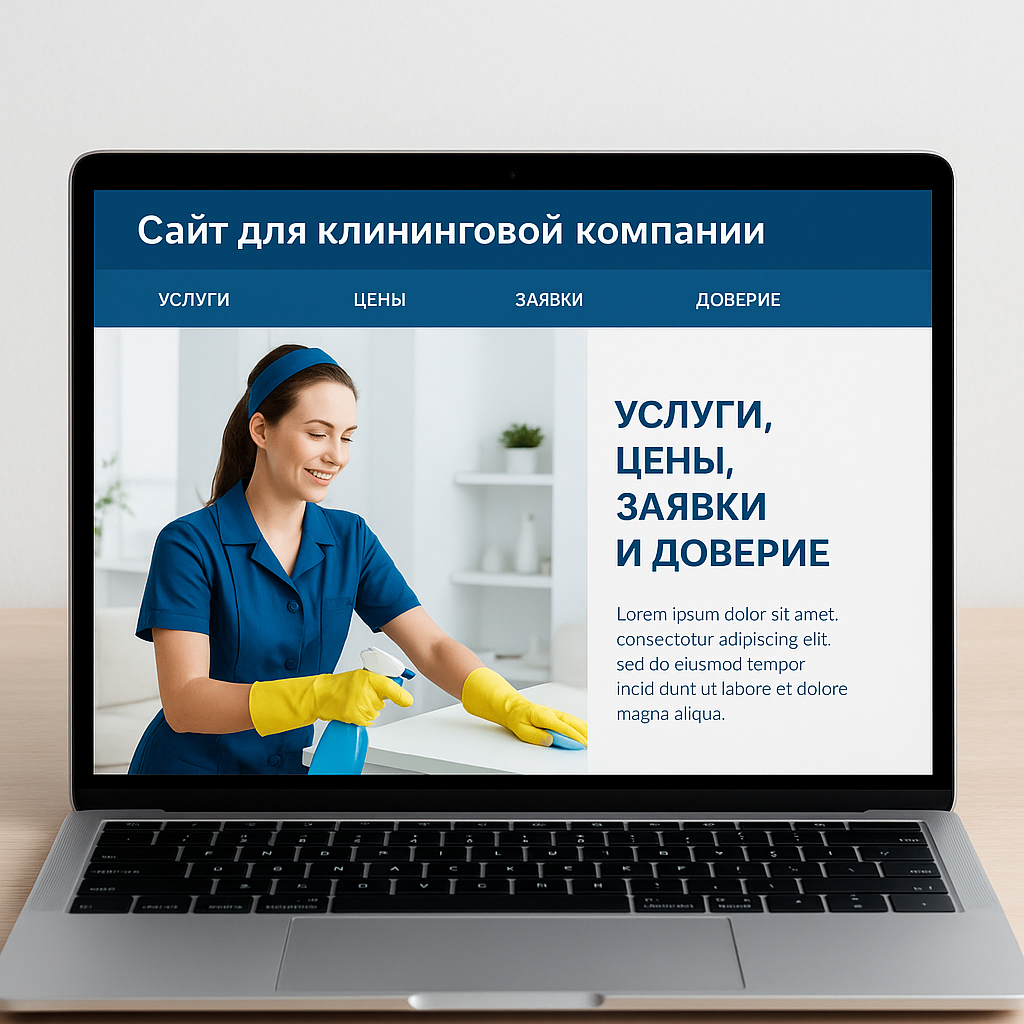 Почему «просто лендинг» часто не взлетает и что делать вместо этого — Сайт для клининговой компании: услуги, цены, заявки и