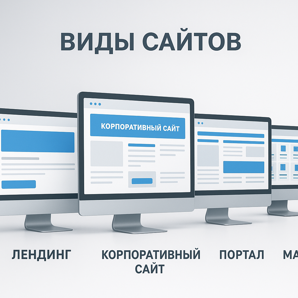 Различные виды сайтов на графическом примере