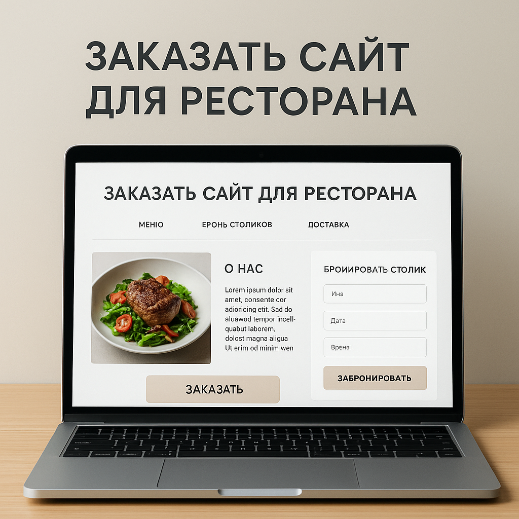 Разработка сайта для ресторана Сайт для ресторана с меню и бронью столиков