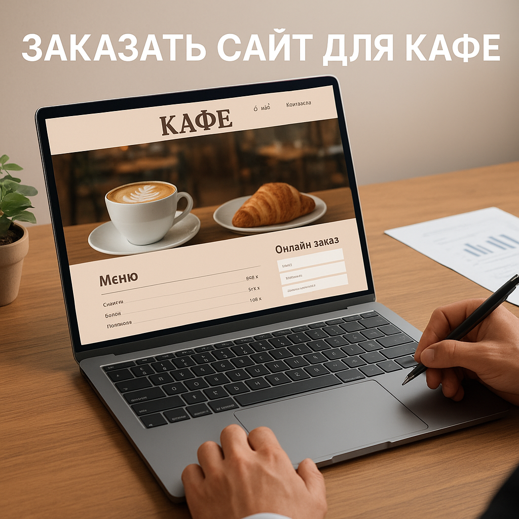 Сайт кафе с меню меню и функцией онлайн-заказа