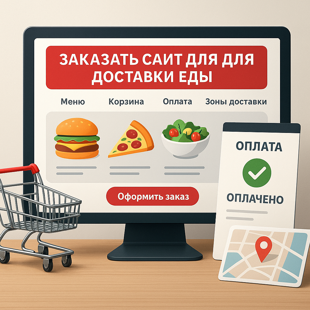 Схема работы сайта доставки еды
