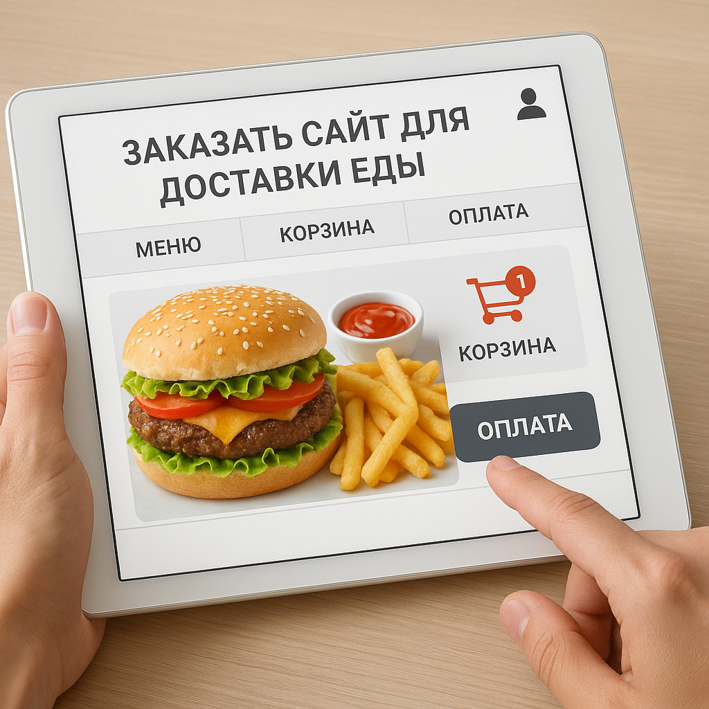 Сайт для доставки еды Заказ сайта для доставки еды с меню и корзиной
